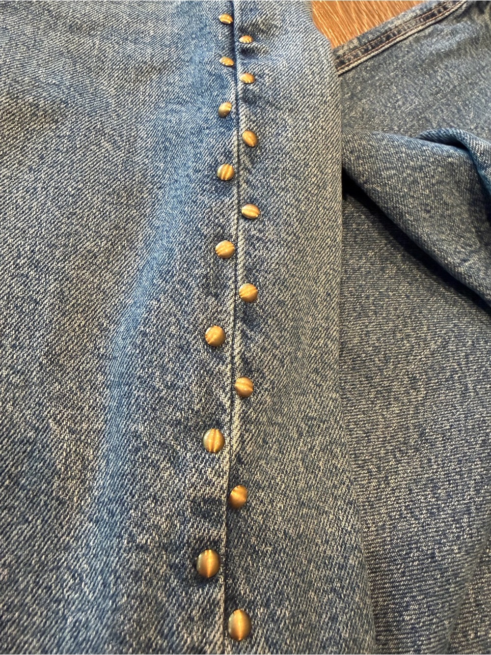 Studded Side Seam American Eagle Stovepipe Jeans - Picture 2 of 5